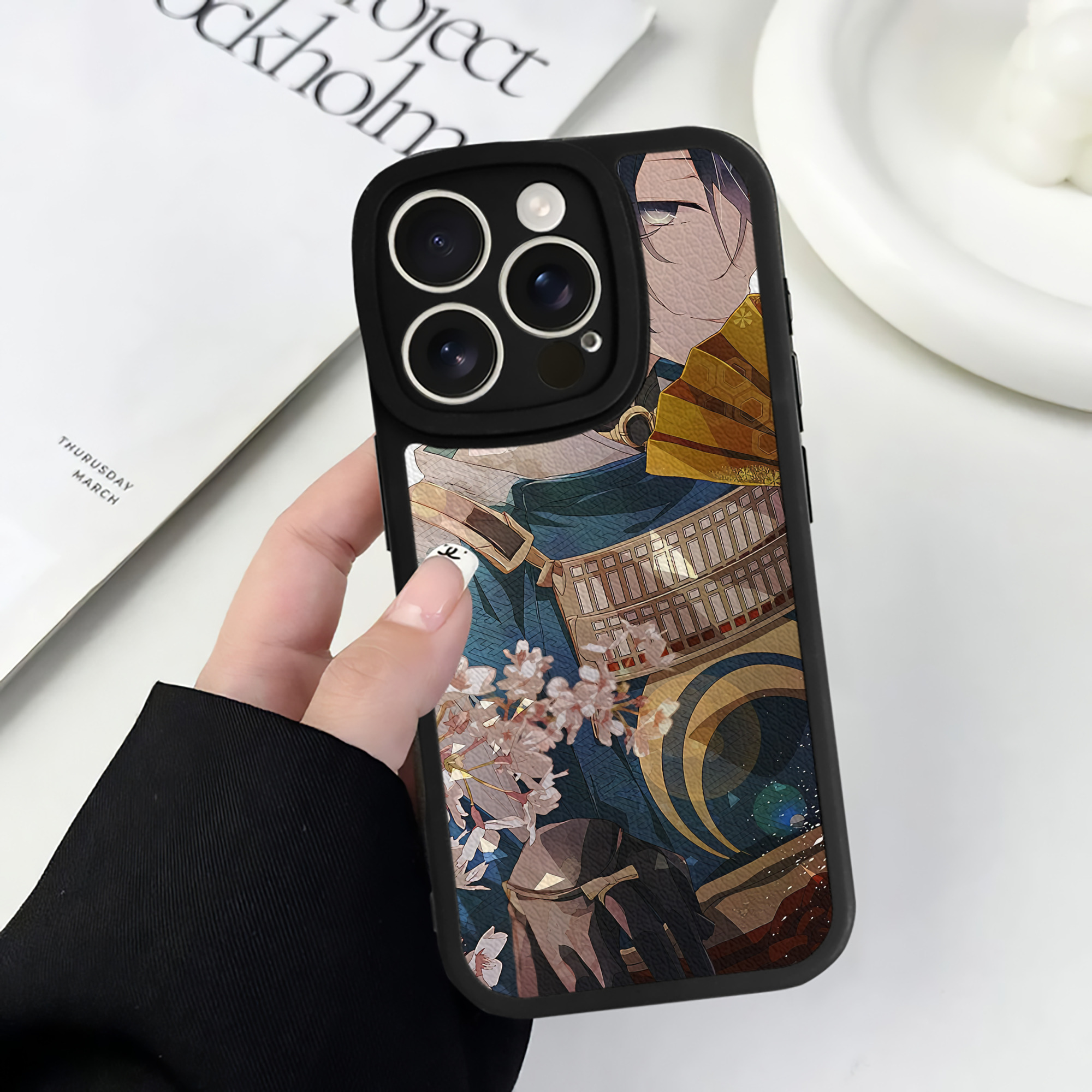 （画像用） 刀剣乱舞 Touken Ranbu 【iPhone 16シリーズ対応】シリコンスマホケース（レザー調） 材質：シリコン